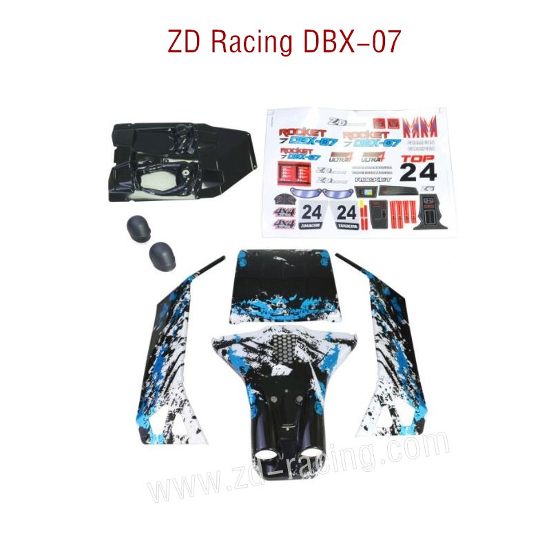 ZD Racing DBX 07 RC Car Parts Car Shell 8648 blue