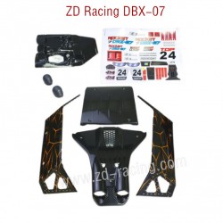 ZD Racing DBX 07 RC Car Parts Car Shell 8649 grey