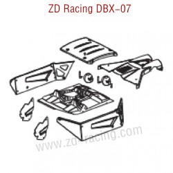 ZD Racing DBX 07 RC Car Parts Clear Body 8650