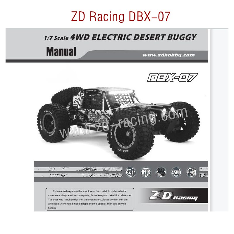 ZD Racing DBX 07 RC Car Manual