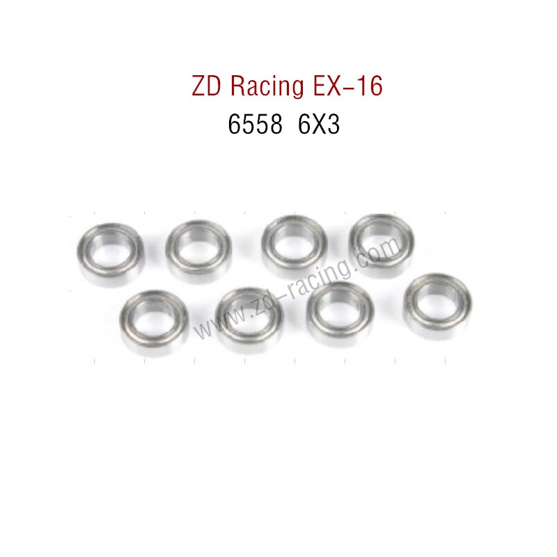 ZD Racing EX16 RC Touring Car Parts 6558 Bearing 6X3