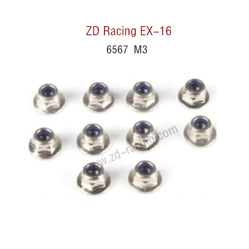 ZD Racing EX16 RC Touring Car Parts 6567 M3 locket set