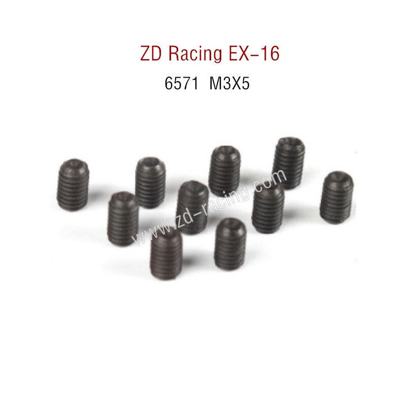 ZD Racing EX16 RC Touring Car Parts 6571 Screw Set M3X5