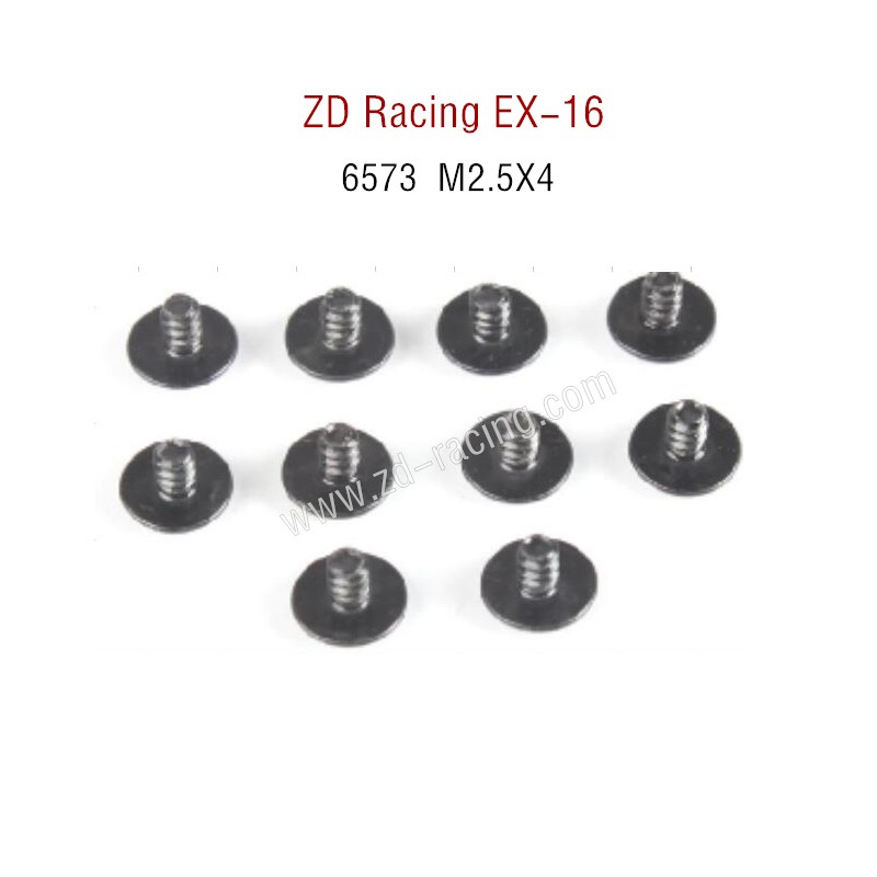 ZD Racing EX16 RC Touring Car Parts 6573 M2.5X4 Round head meson scew