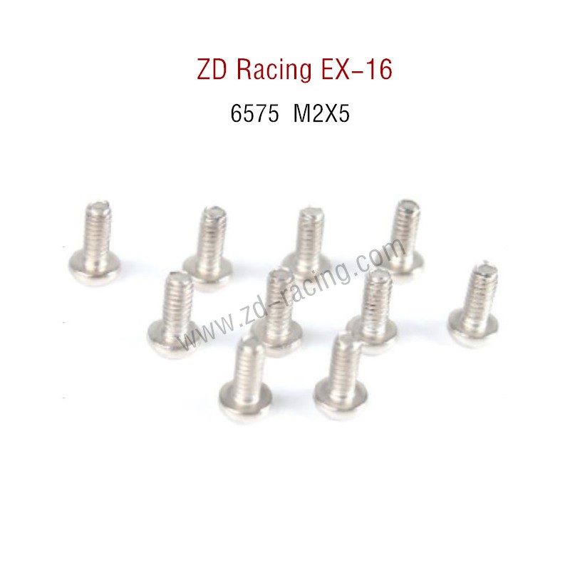 ZD Racing EX16 RC Touring Car Parts 6575 M2X5 Round head socket screw