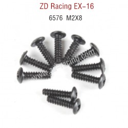 ZD Racing EX16 RC Touring Car Parts 6576 M2X8 Pan Selt tapping Screw Set