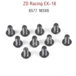 ZD Racing EX16 RC Touring Car Parts 6577 M3X6 Button Head Screw