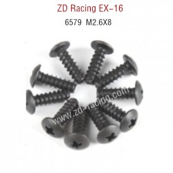 ZD Racing EX16 RC Touring Car Parts 6579 M2.6X8 Pan Self tapping Screw Set