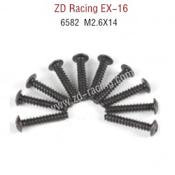 ZD Racing EX16 RC Touring Car Parts 6582 M2.6X14 Screw Set