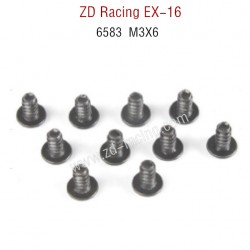 ZD Racing EX16 RC Touring Car Parts 6583 M3X6 Screw Set