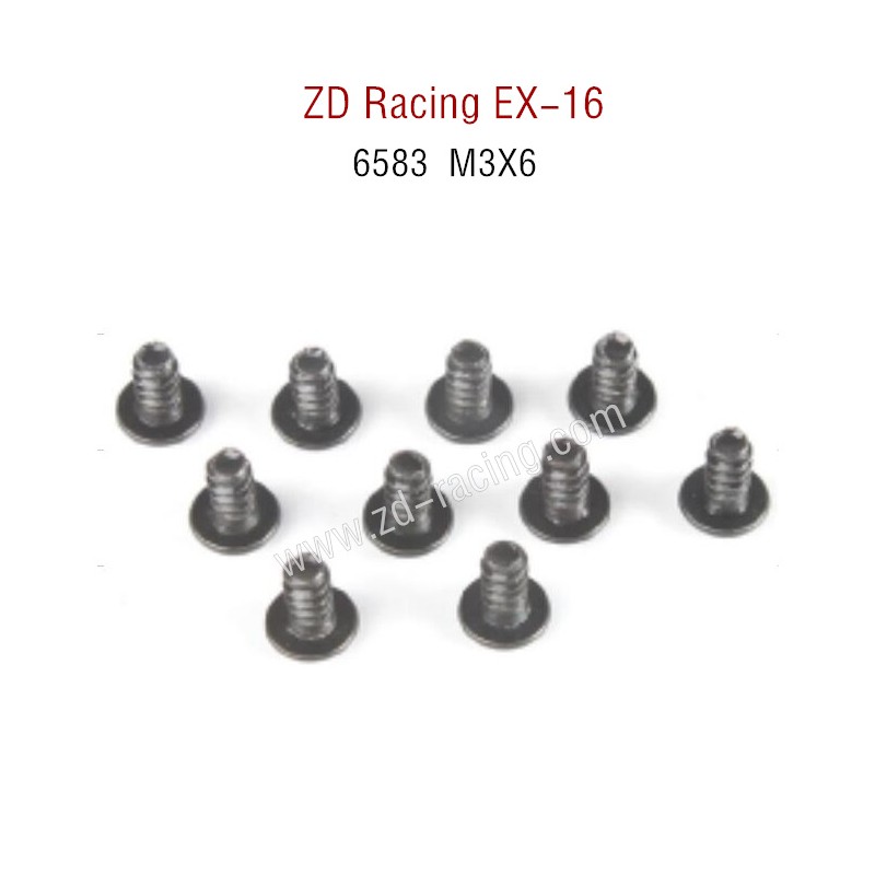 ZD Racing EX16 RC Touring Car Parts 6583 M3X6 Screw Set