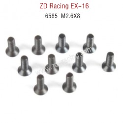 ZD Racing EX16 RC Touring Car Parts 6585 M2.6X8 Screw Set