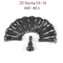 ZD Racing EX16 RC Touring Car Parts 6587 M2.5 Pan head cross screw steps