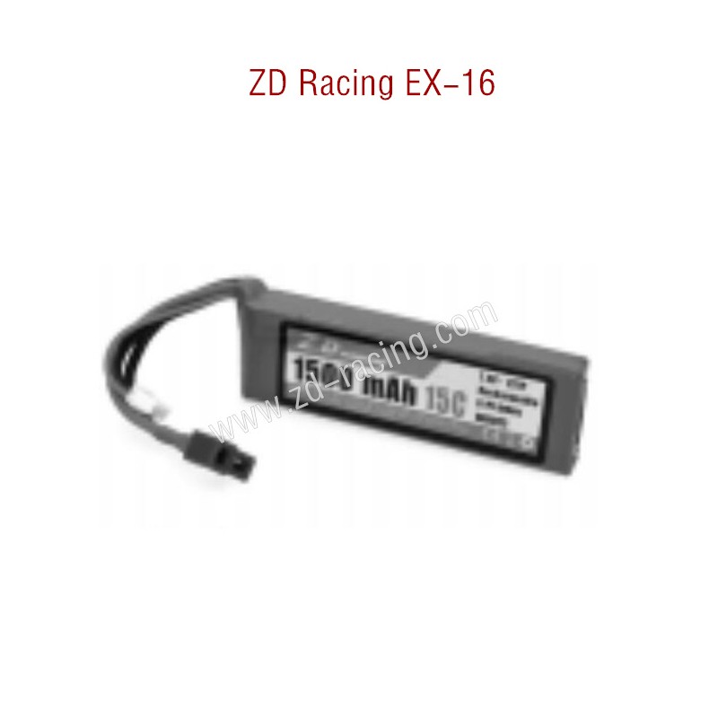 ZD Racing EX16 RC Touring Car Parts 6090 7.4V 1500mAh Li-Po Battery