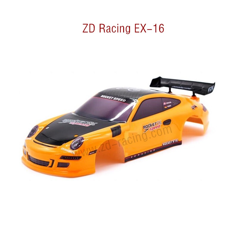 ZD Racing EX16 RC Touring Car Parts Car A body orange