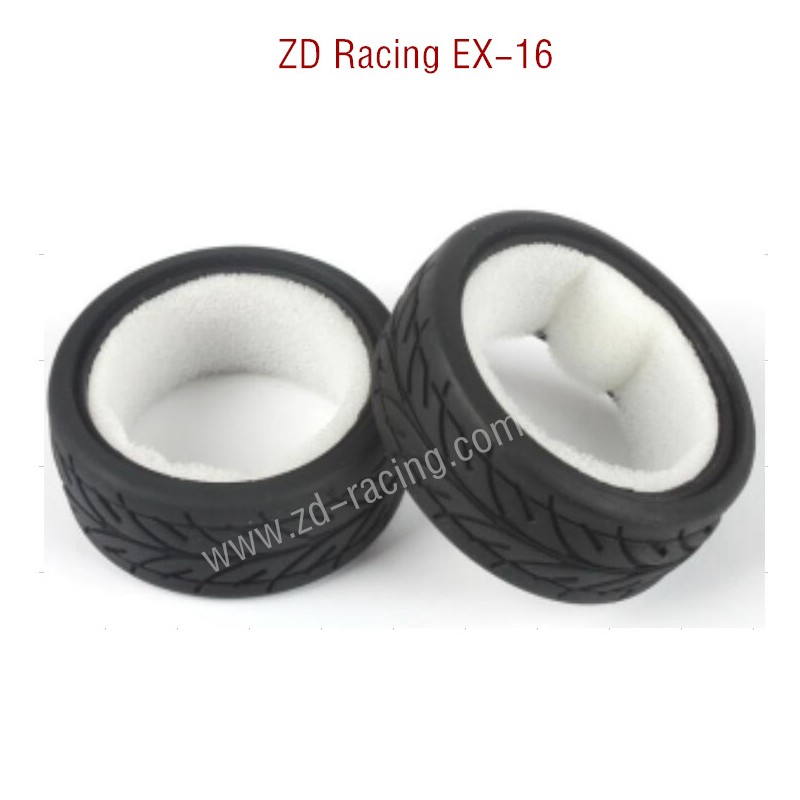 ZD Racing EX16 RC Touring Car Parts Tires and Sponge Set 6191