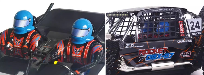 ZD Racing DBX-07 RC Car exterior details: