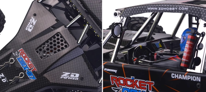 ZD Racing DBX-07 RC Car exterior details: