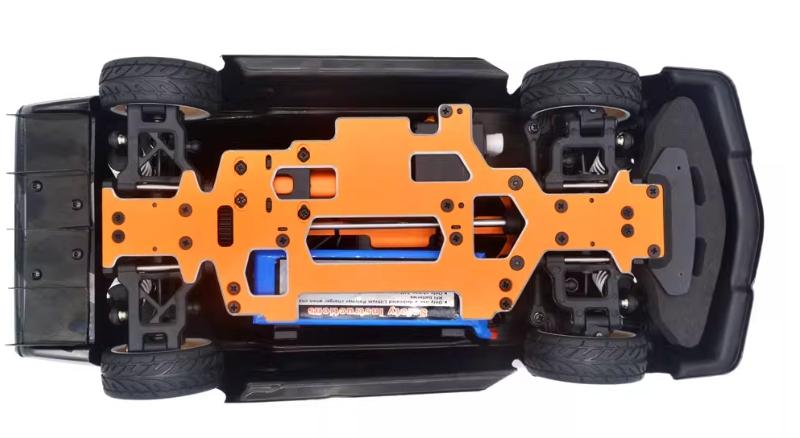 ZD Racing EX16 RC Tourning Car internal parts layout: