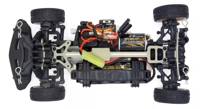 ZD Racing EX16 RC Car internal parts layout